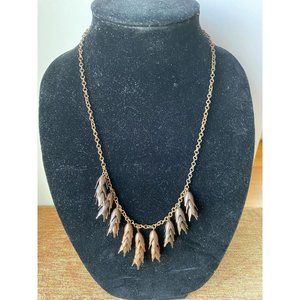 MCM Pearl(?) and Copper Hops Necklace, 21"